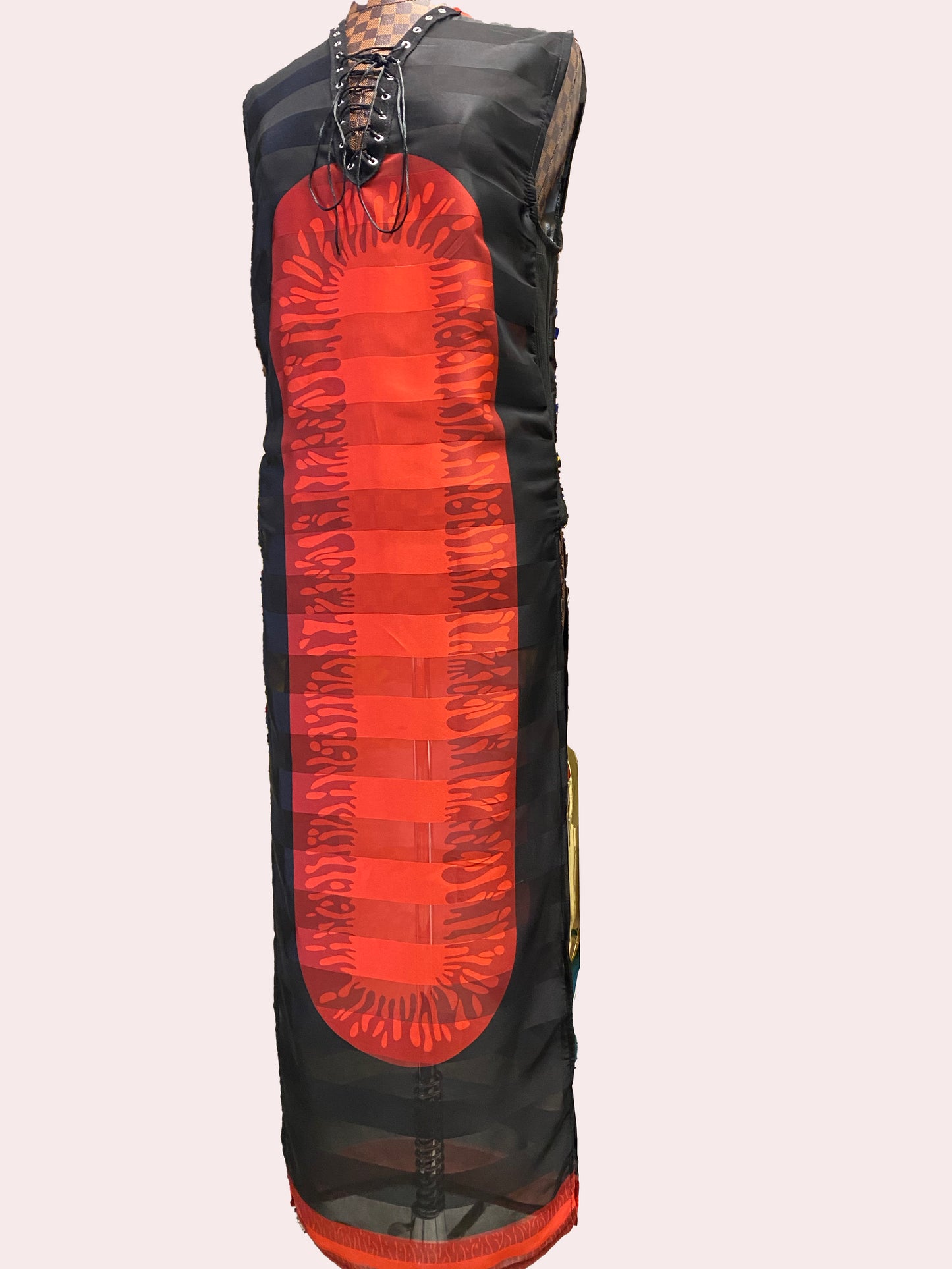 OPEN SIDED STRIPED DRESSTOP