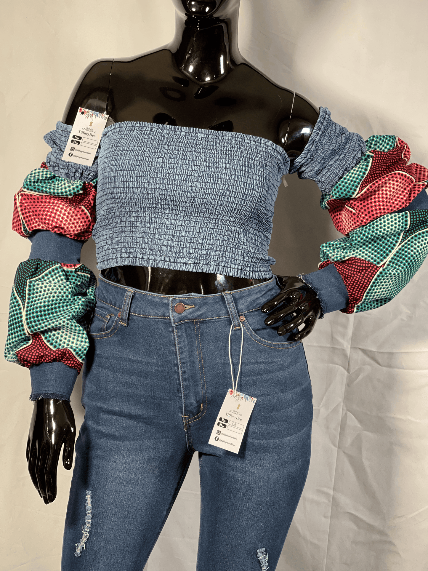 Not So Common Ripped Bell Bottom Jeans Set