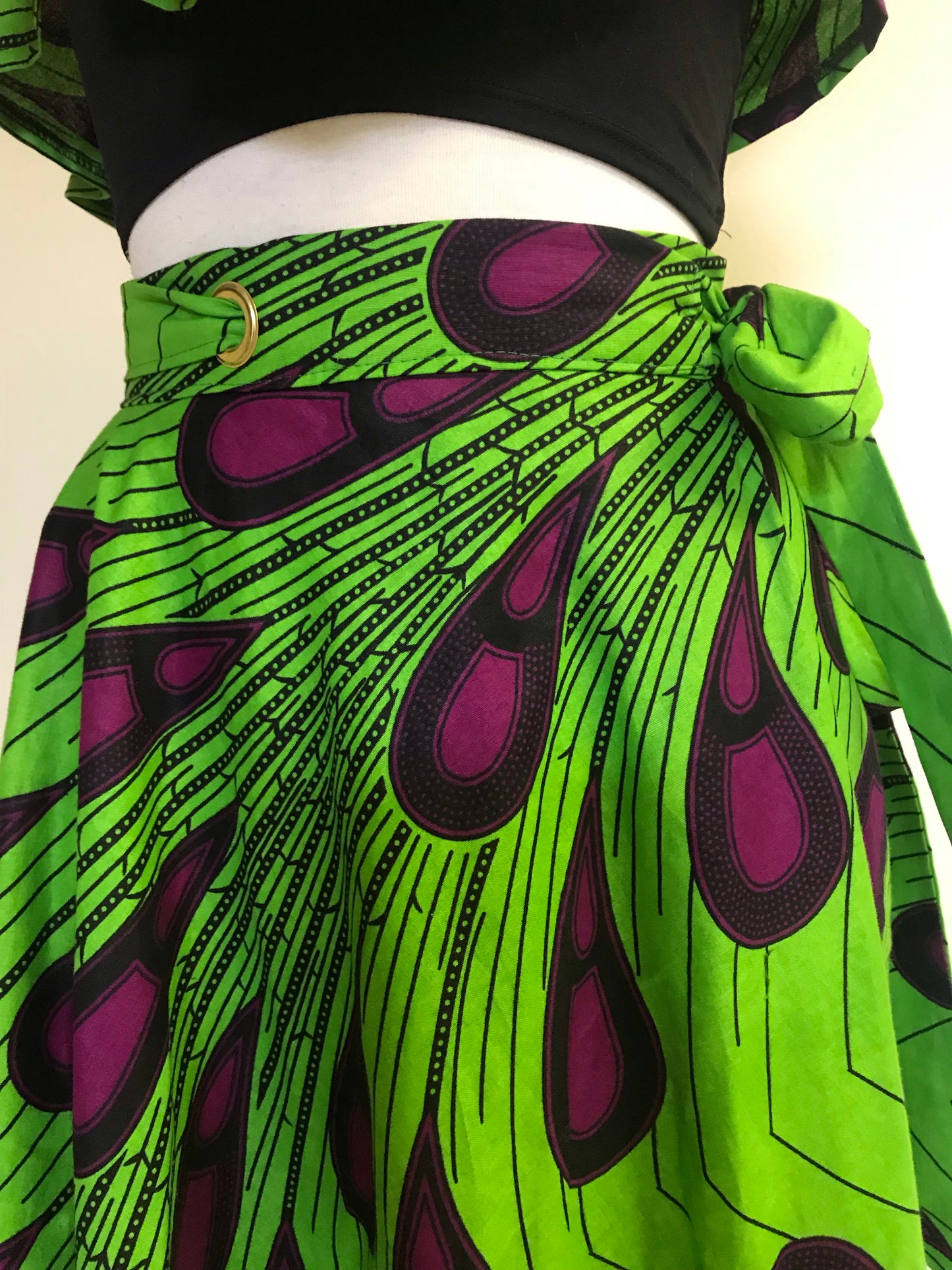 SIDED-WRAP MAXI SKIRT
