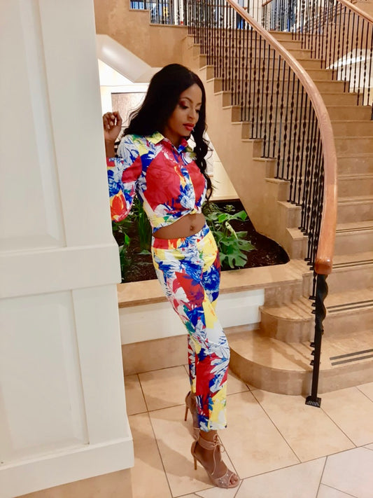 BOTANICAL PRINT BLOUSE