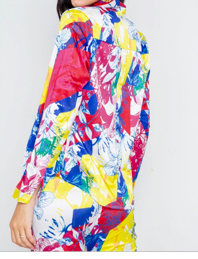 BOTANICAL PRINT BLOUSE