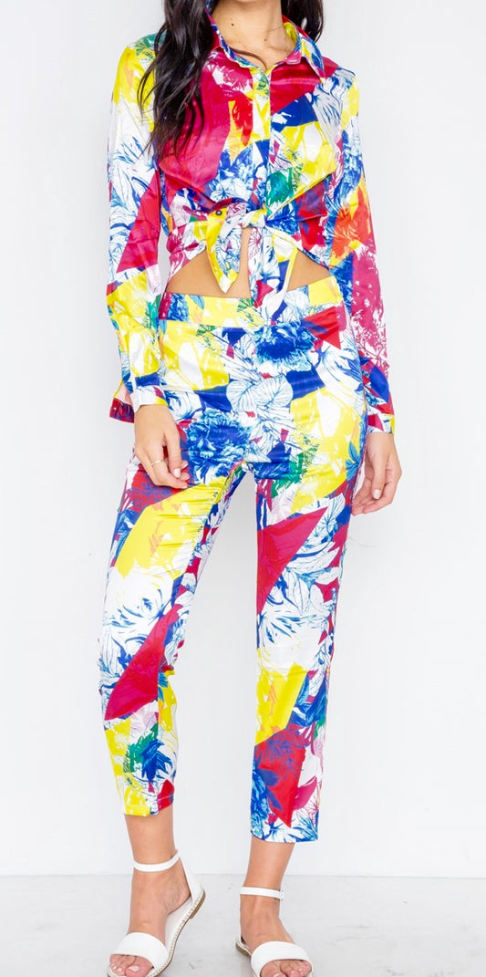 BOTANICAL PRINT PANT