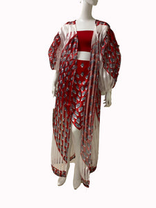 FULL SET RIBBON SILK KIMONO