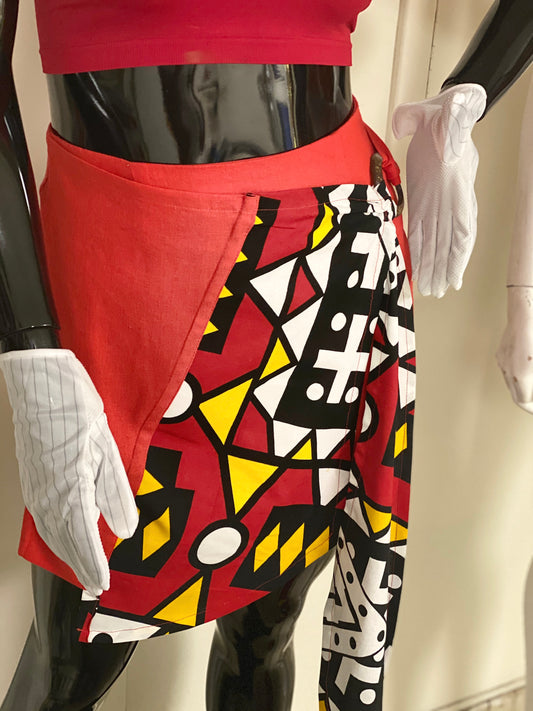 One Sided Drop Mini Skirt