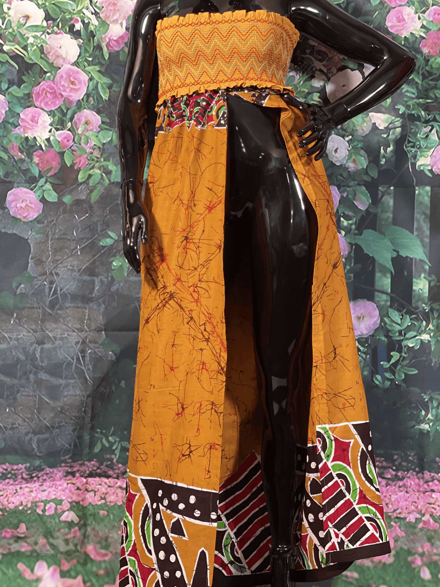 Batic Tube Front Slit Dress
